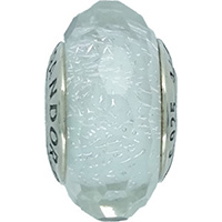 DANISH Frosty Mint Shimmer Murano Glass Charm