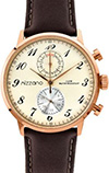 Mizzano Mens 30m Rose Multifunction Watch Brown Strap