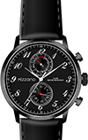 Mizzano Mens 30m Black Multifunction Watch Brown Strap Mizzano Mens 30m Black Multifunction Watch Brown Strap
