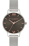 Olivia Burton Midi Grey Dial Dark Grey & Silver Mesh Watch Olivia Burton Midi Grey Dial Dark Grey & Silver Mesh Watch