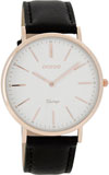 OOZOO 40mm rose gold case / rose gold on white / black OOZOO 40mm rose gold case / rose gold on white / black