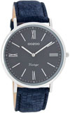 OOZOO 40mm silver case / silver on navy / textured navy OOZOO 40mm silver case / silver on navy / textured navy