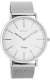 OOZOO 40mm silver case / silver on white / silver mesh OOZOO 40mm silver case / silver on white / silver mesh