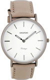 OOZOO 40mm matt taupe alu case / silver on white / taupe OOZOO 40mm matt taupe alu case / silver on white / taupe