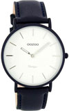 OOZOO 40mm matt navy alu case / silver on white / navy OOZOO 40mm matt navy alu case / silver on white / navy