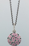 (RETIRED) PANDORA Silver Pendant with Pink Enamel (RETIRED) PANDORA Silver Pendant with Pink Enamel