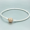 DANISH Silver Bracelet with DANISH Rose Clasp DANISH Silver Bracelet with DANISH Rose Clasp