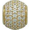 PANDORA Rounded Pavé Cubic Zirconia 14ct Gold Charm PANDORA Rounded Pavé Cubic Zirconia 14ct Gold Charm