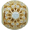 DANISH 14ct Gold Inner Radiance Openwork Charm