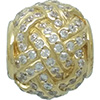 PANDORA 14ct Gold Sparkling Love Knot Charm PANDORA 14ct Gold Sparkling Love Knot Charm