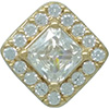 DANISH 14ct Gold Geometric Radiance Charm