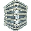 DANISH Silver Bead with Facet of CZ DANISH Silver Bead with Facet of CZ