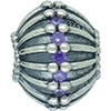 (RETIRED) DANISH Oversize Silver Bead with Purple CZ