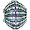 (RETIRED) DANISH Oversize Silver Bead with Purple CZ (RETIRED) DANISH Oversize Silver Bead with Purple CZ