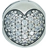 PANDORA Silver Heart Pave CZ Clip PANDORA Silver Heart Pave CZ Clip