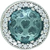DANISH Glacier Blue Radiant Hearts Charm DANISH Glacier Blue Radiant Hearts Charm