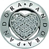 PANDORA Signature Heart Charm PANDORA Signature Heart Charm