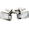 Spartan Stainless Steel MOP Rectangular Cufflinks