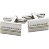 Spartan Stainless Steel Gem Set Rectangular Cufflinks